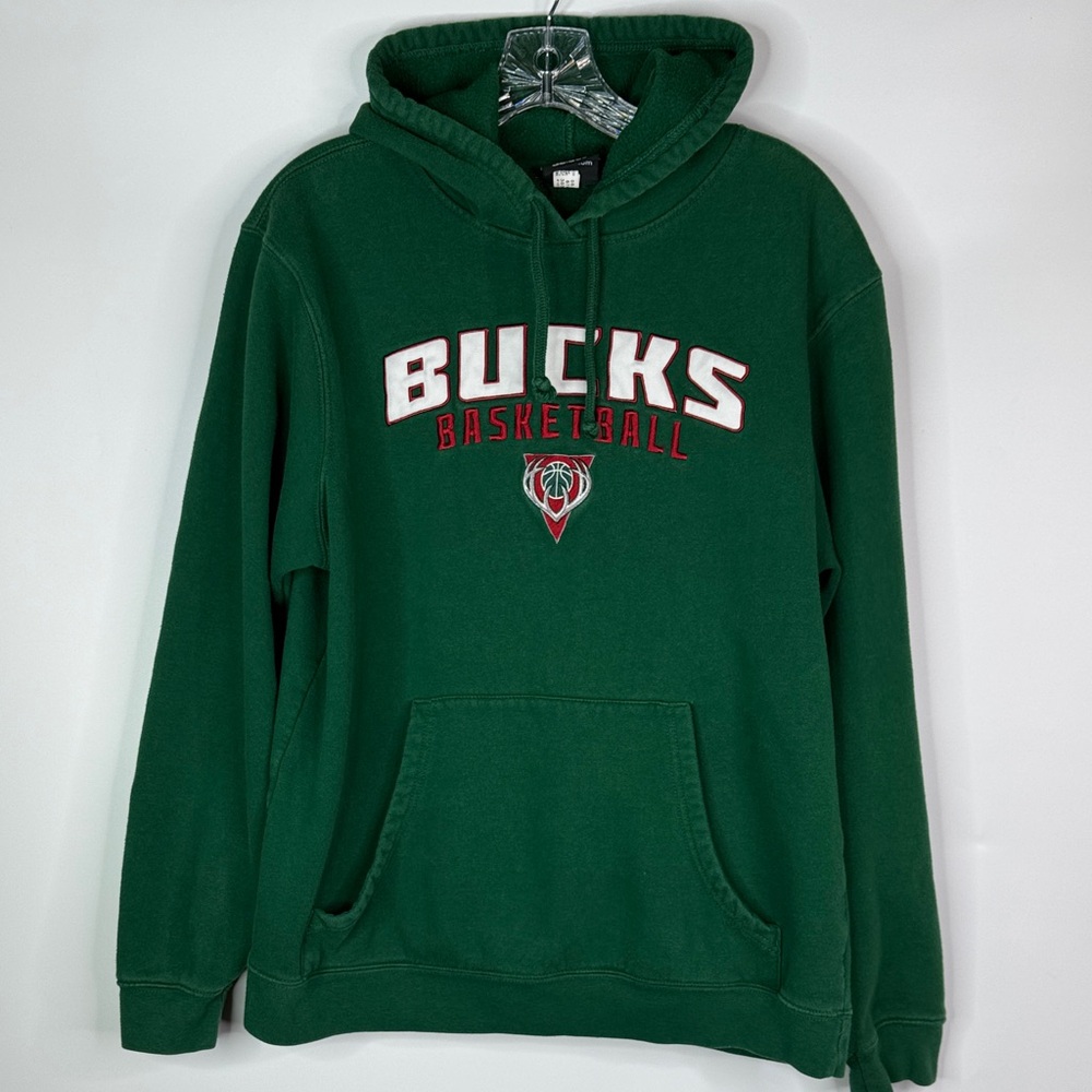 Adidas Milwaukee Bucks Green Hooded Sweatshirt Medium
